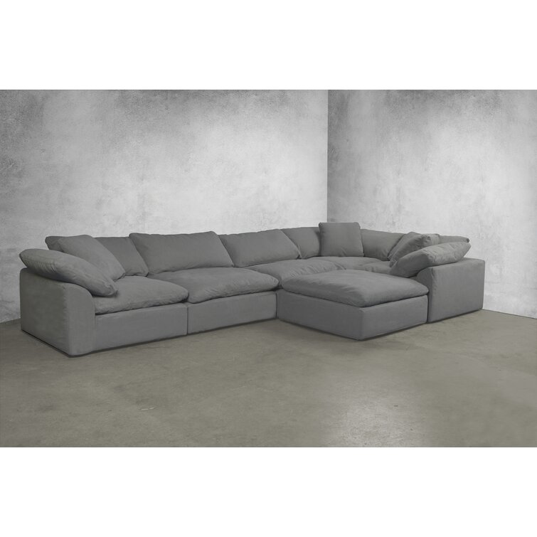 Small slipcovered online sectional